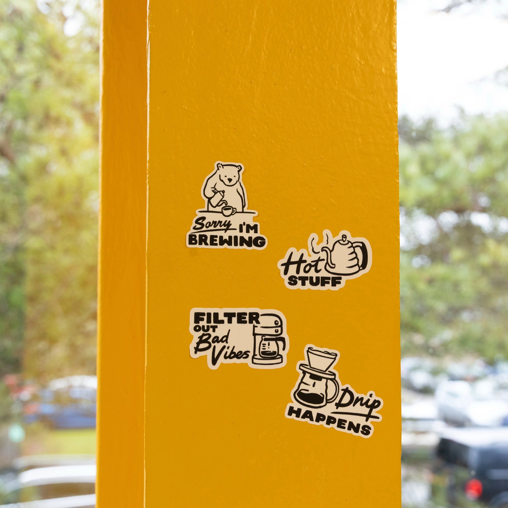Rave Coffee Drip Happens Sticker Pack stickere 4 bucăți