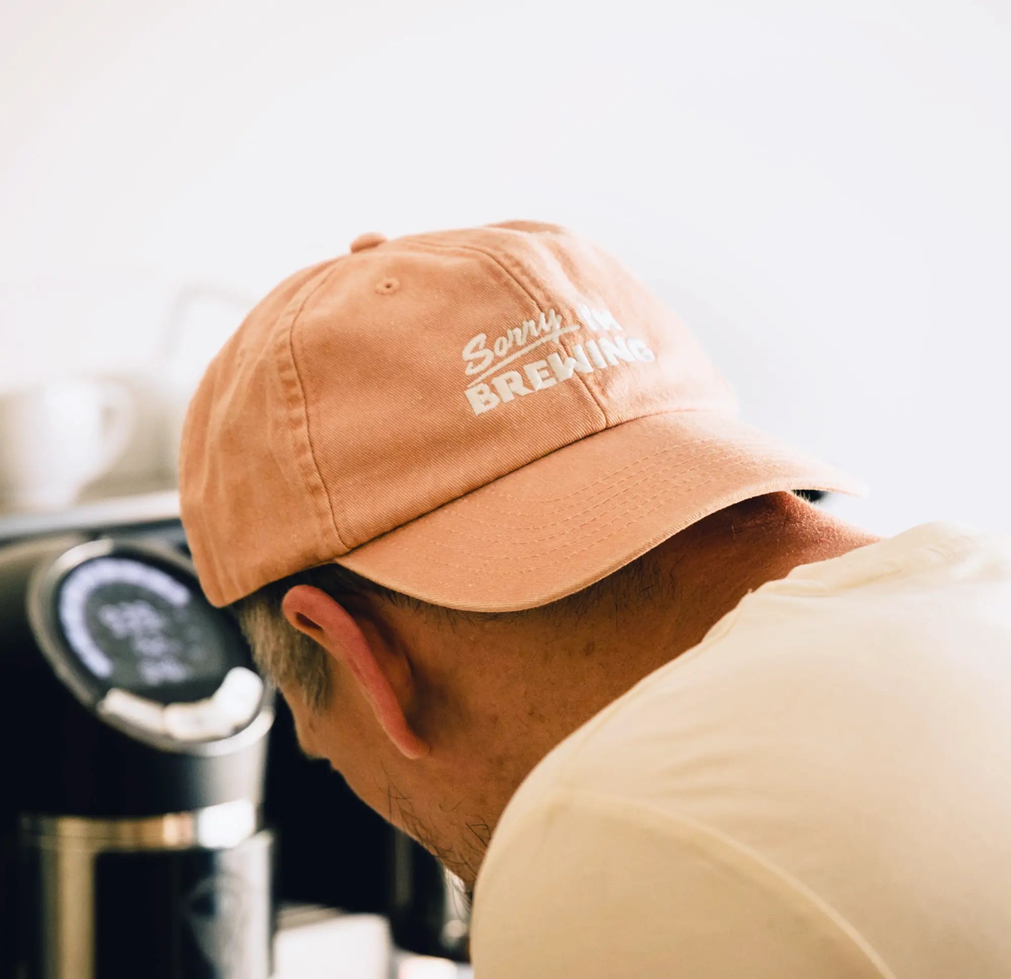 Rave Coffee Sorry I'm Brewing șapcă roz bumbac