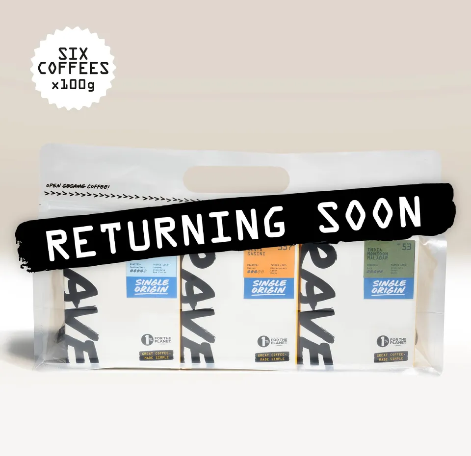 Rave Single Origins cafea boabe 6x100g pachet degustare
