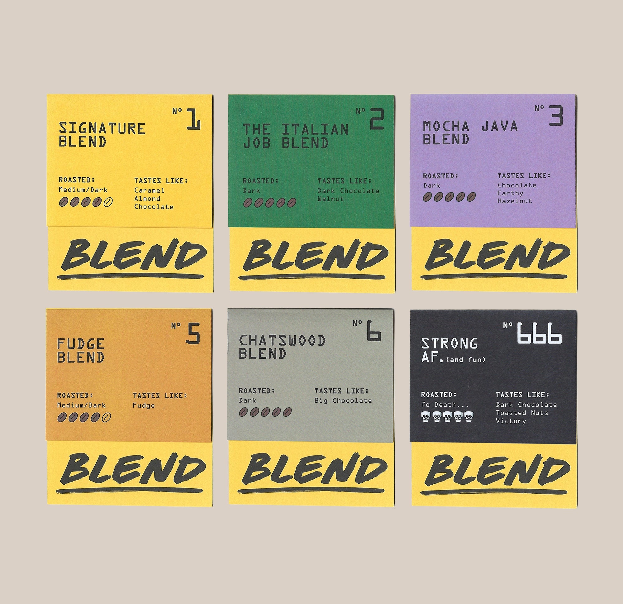 Rave Coffee Best Selling Blends cafea boabe 6x100g ciocolata
