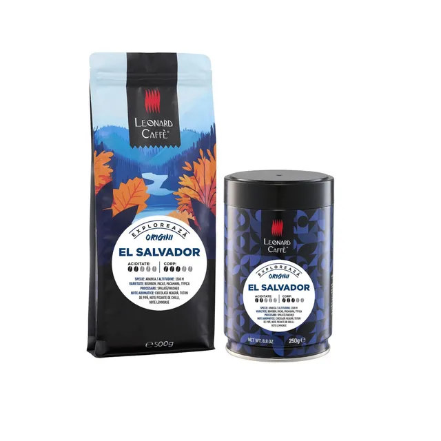 LEONARD Caffe El Salvador Himalaya cafea boabe single origin
