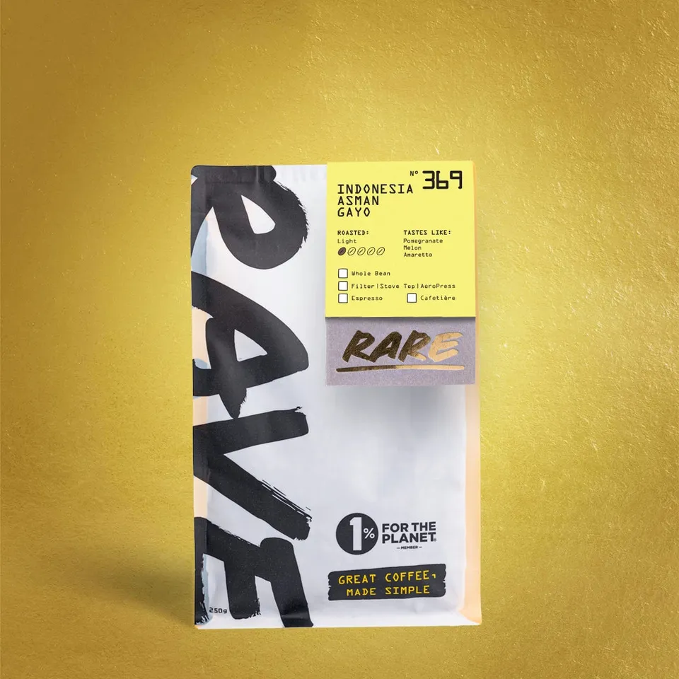 Rave Asman Gayo No 369 cafea boabe 250g fructata