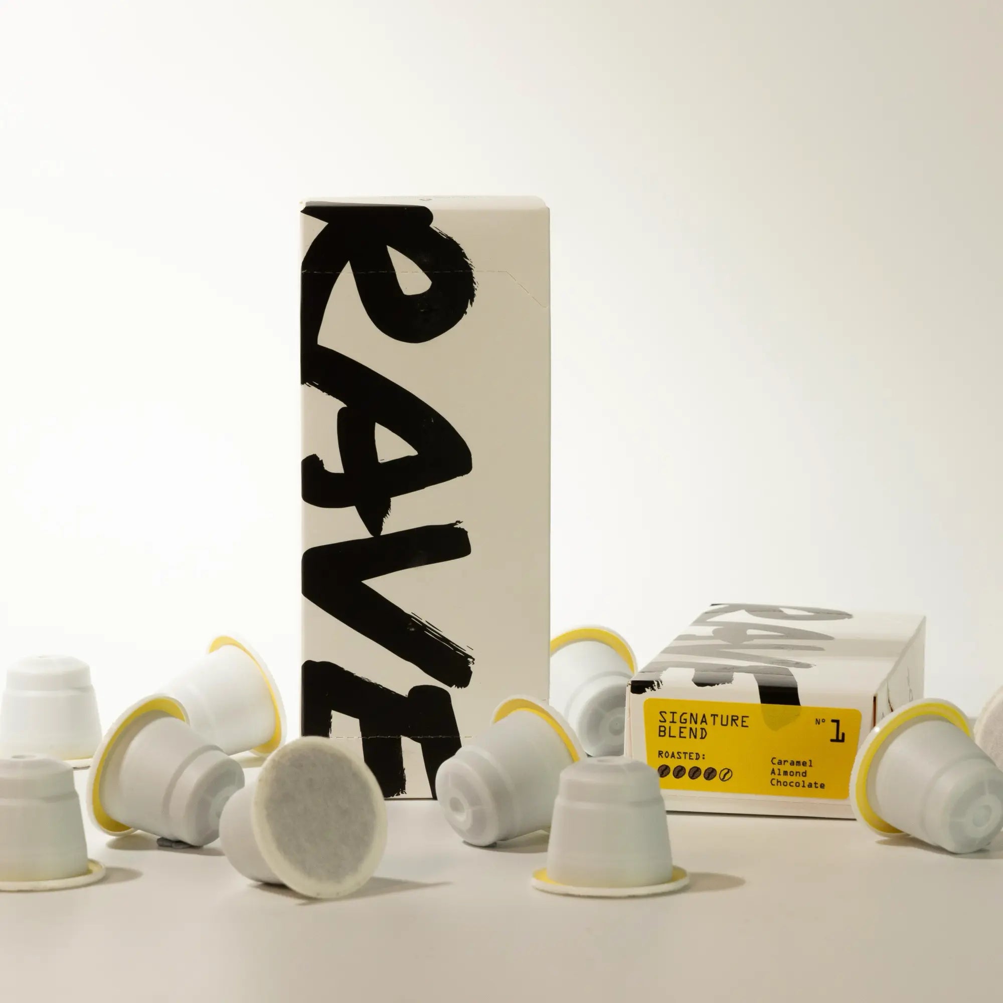 Rave Coffee Signature Blend capsule cafe 10 buc note caramel
