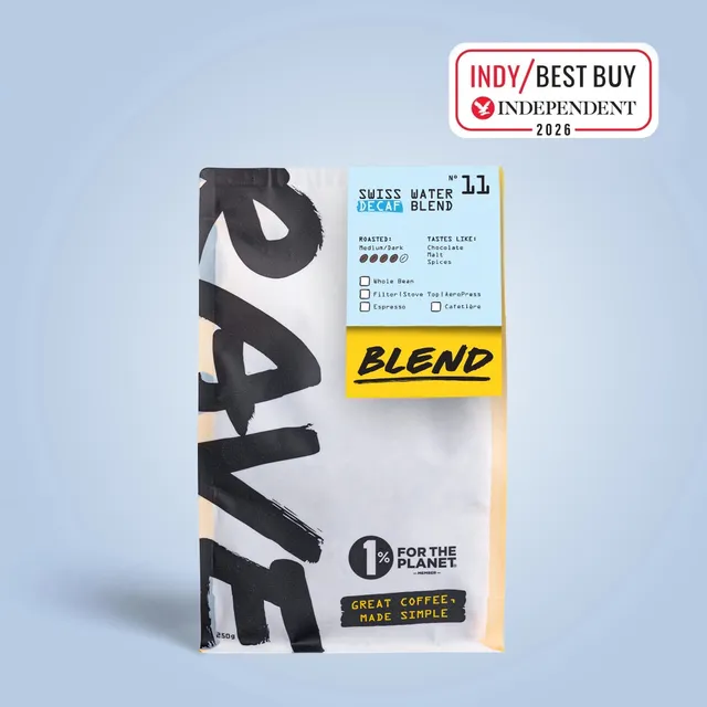 Rave Coffee Swiss Water Decaf Blend Nº 11 cafea boabe 250g prăjire medie
