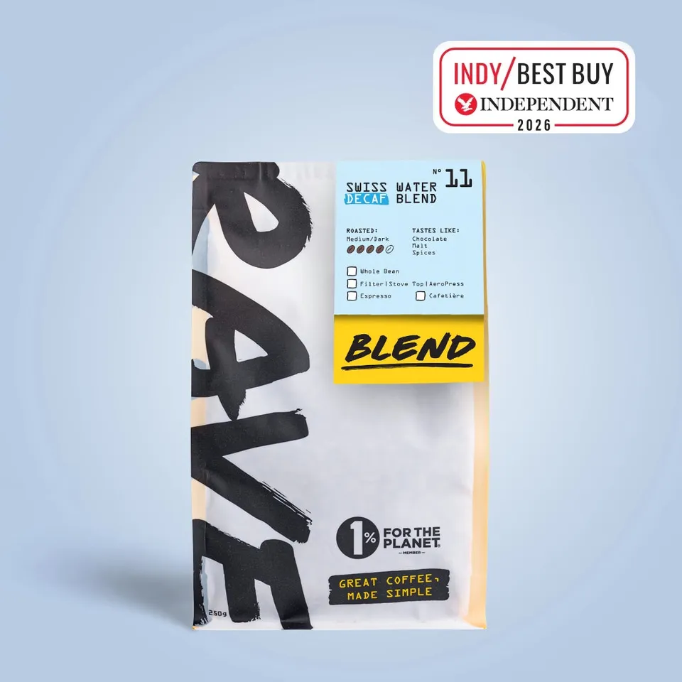 Rave Coffee Swiss Water Decaf Blend Nº 11 cafea boabe 250g prăjire medie