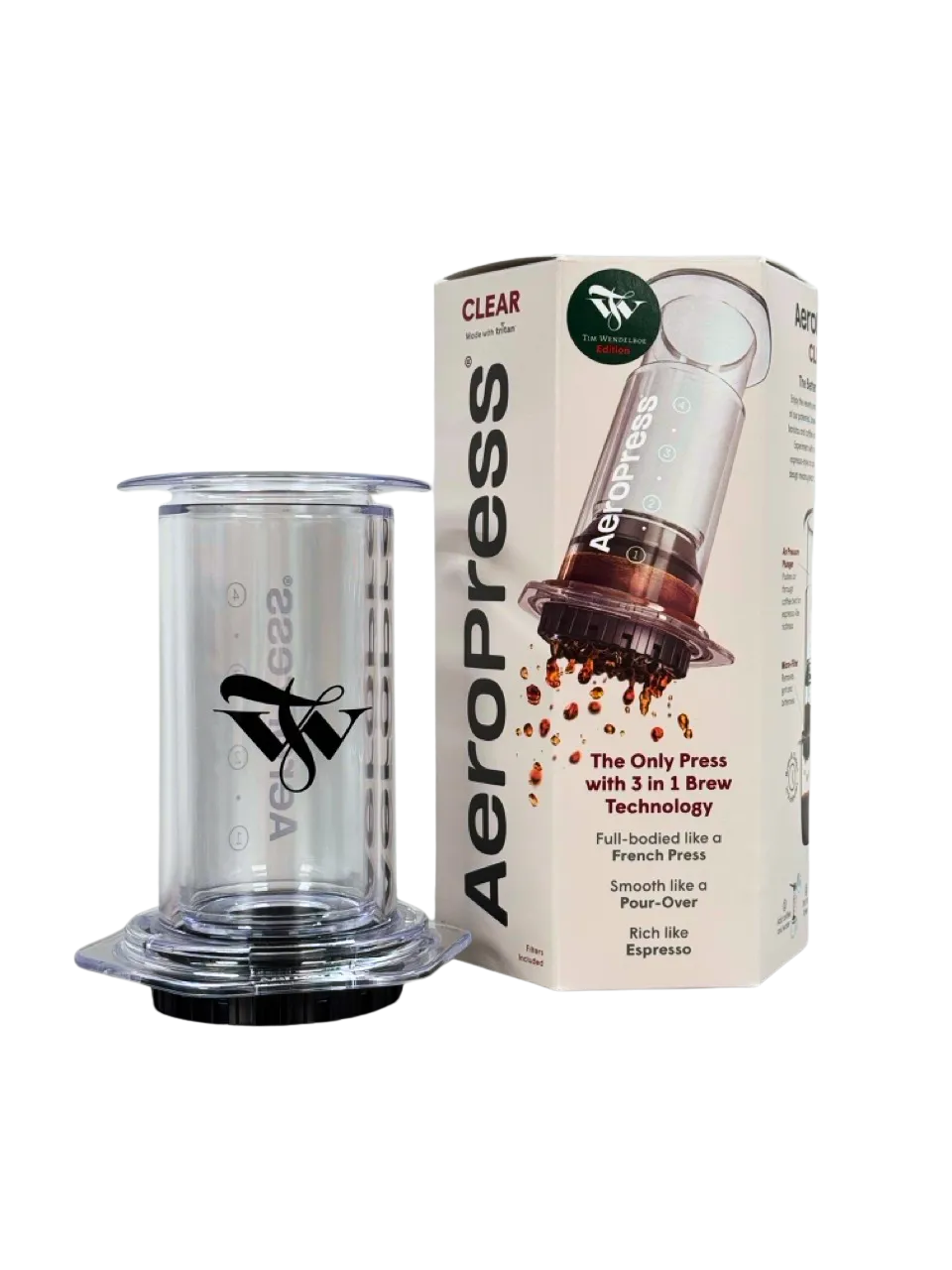 AeroPress Clear Tim Wendelboe Edition presă cafea