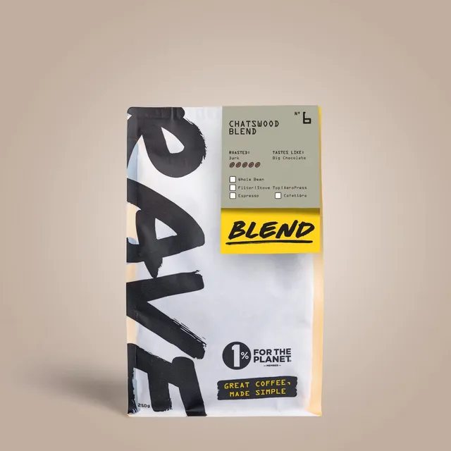 Rave Coffee Chatswood Blend Nº 6 cafea boabe 250g ciocolată