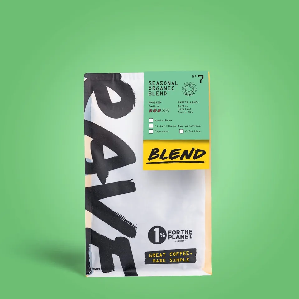 Rave Coffee Nº7 cafe bio boabe 250g note toffee