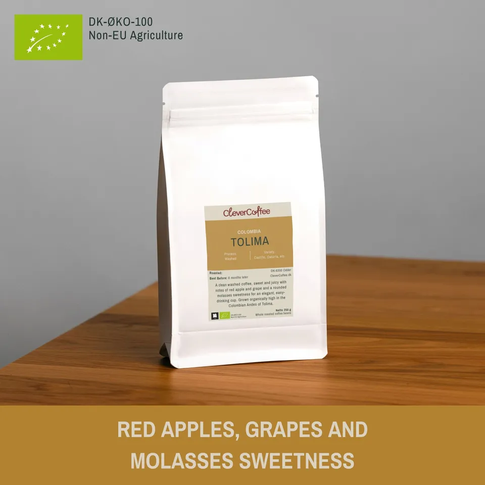 Clever Coffee Tolima Colombia cafea boabe 250g bio