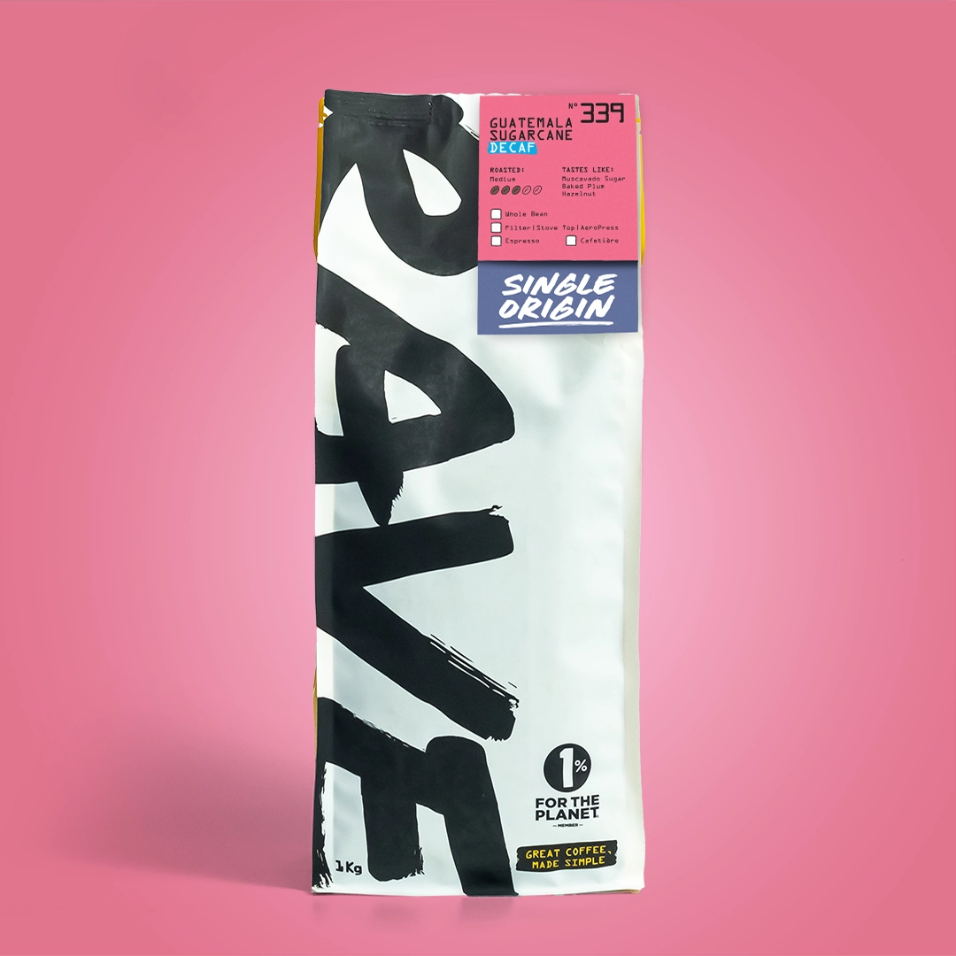 Rave Guatemala Sugarcane Decaf Nº 339 cafea boabe 250g fără cofeină