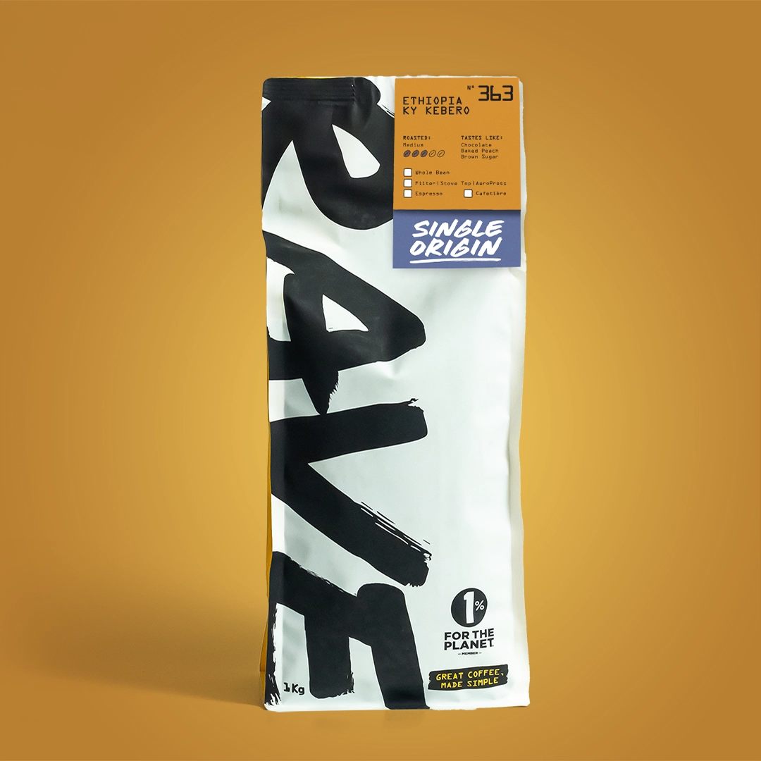 Rave Ethiopia Ky Kebero N363 cafea boabe 250g ciocolata citrice