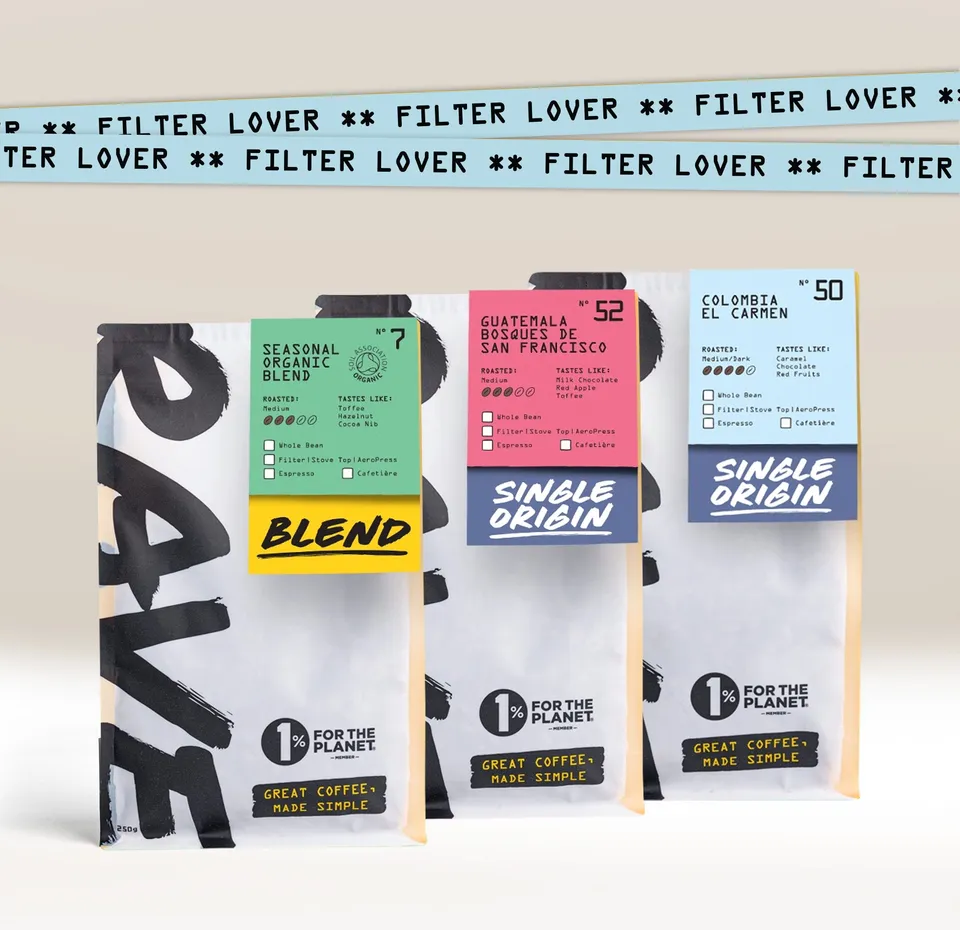 Rave Filter Lover cafea filtru pachet 3x250g