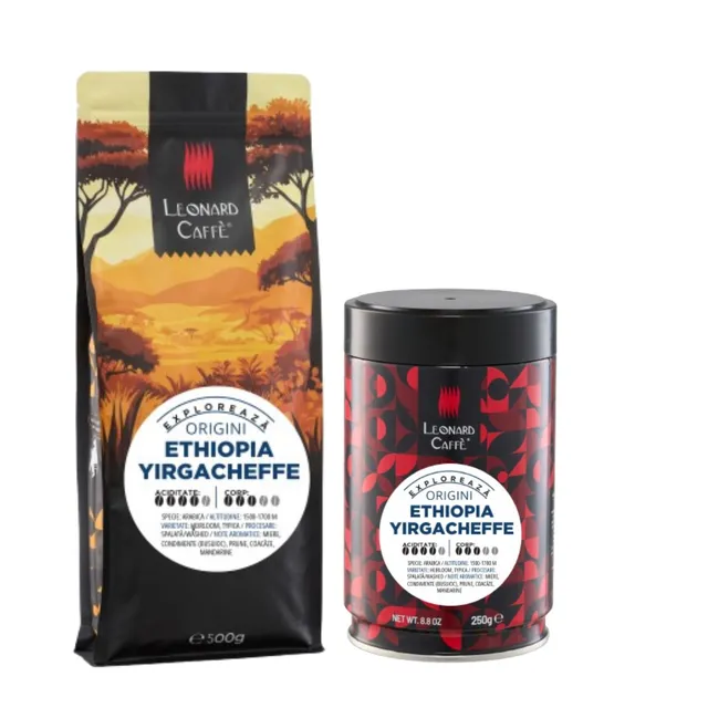 LEONARD Caffe Ethiopia Yirgacheffe cafea boabe single origin