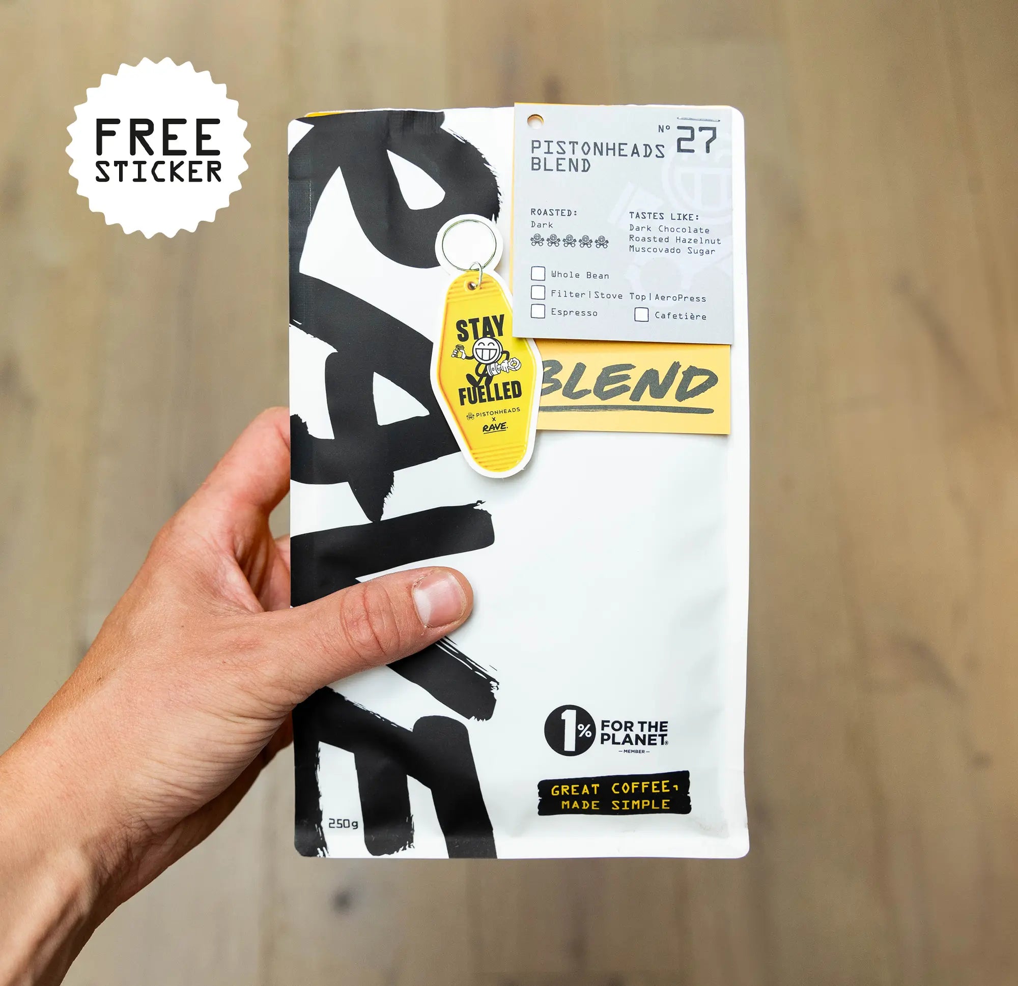 Rave No 27 Pistonheads blend cafea boabe 250g