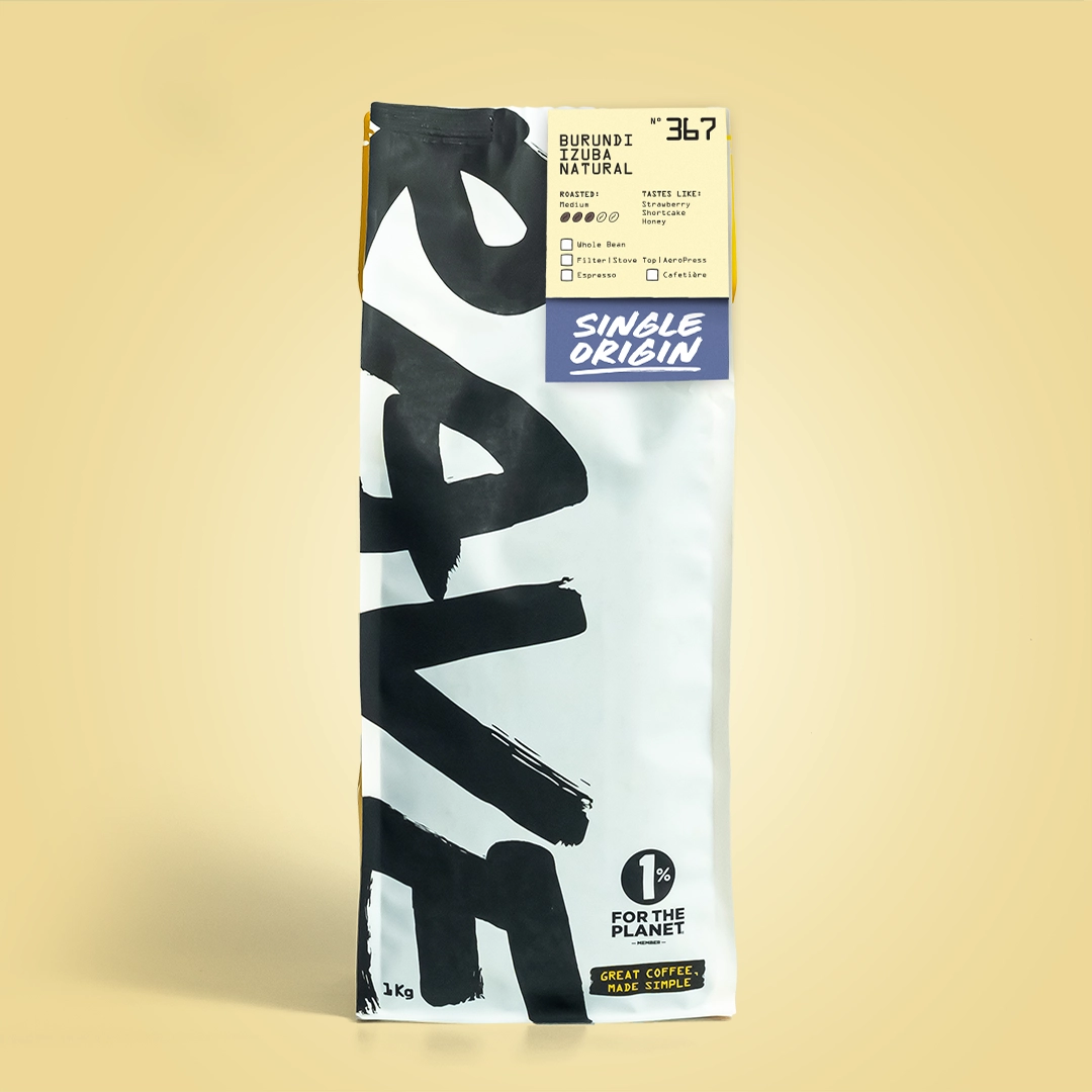 Rave Coffee Burundi Izuba Natural Nº 367 cafea boabe 250g fructată