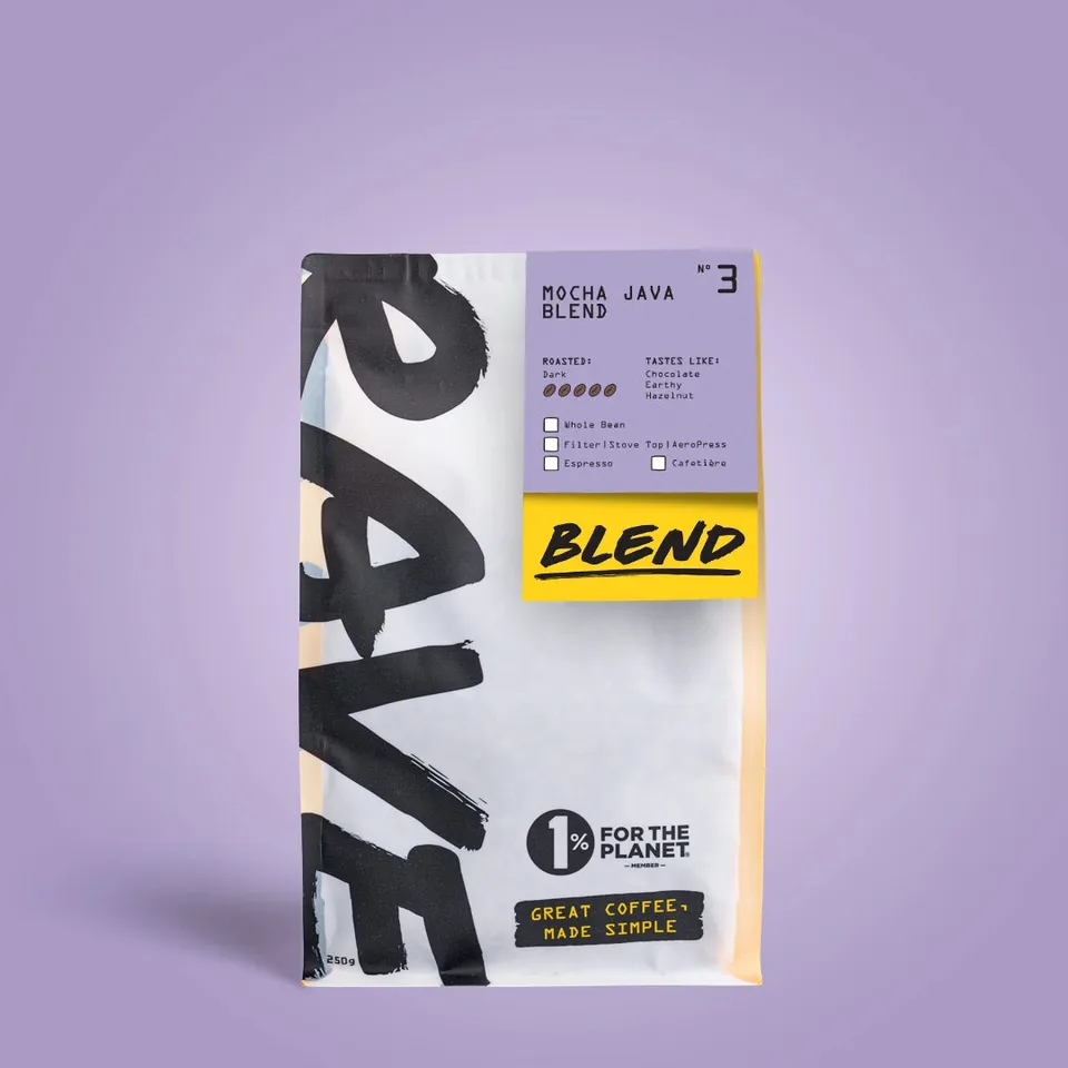 Rave Mocha Java Blend No 3 cafea boabe 250g alune