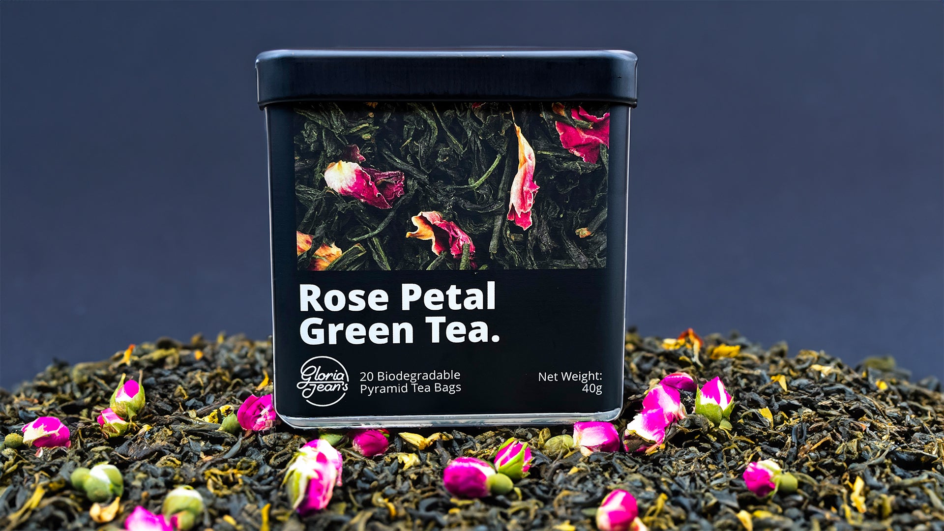 Gloria Jean's Coffees Rose Petal ceai verde 20 plicuri floral