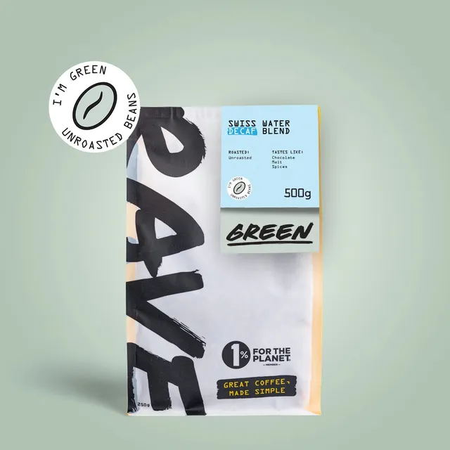 Rave Coffee Swiss Water Decaf Blend cafea verde 500g