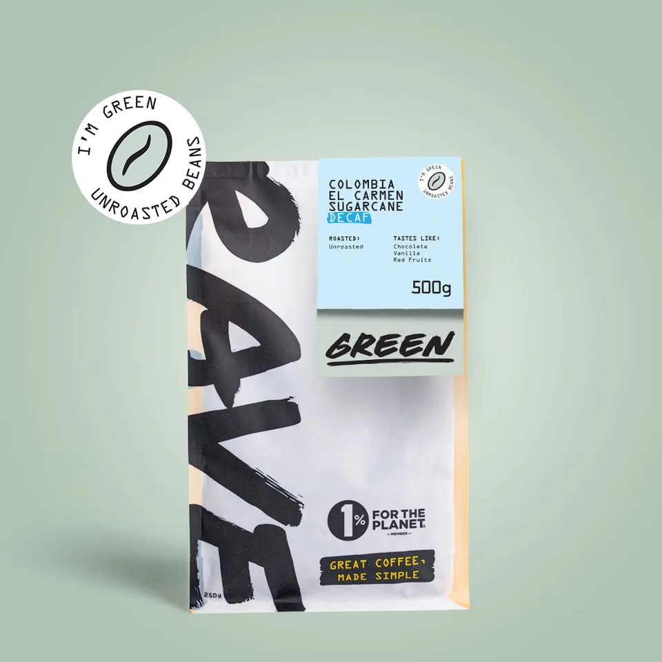 Rave Colombia El Carmen Decaf cafea verde 500g pentru prajire