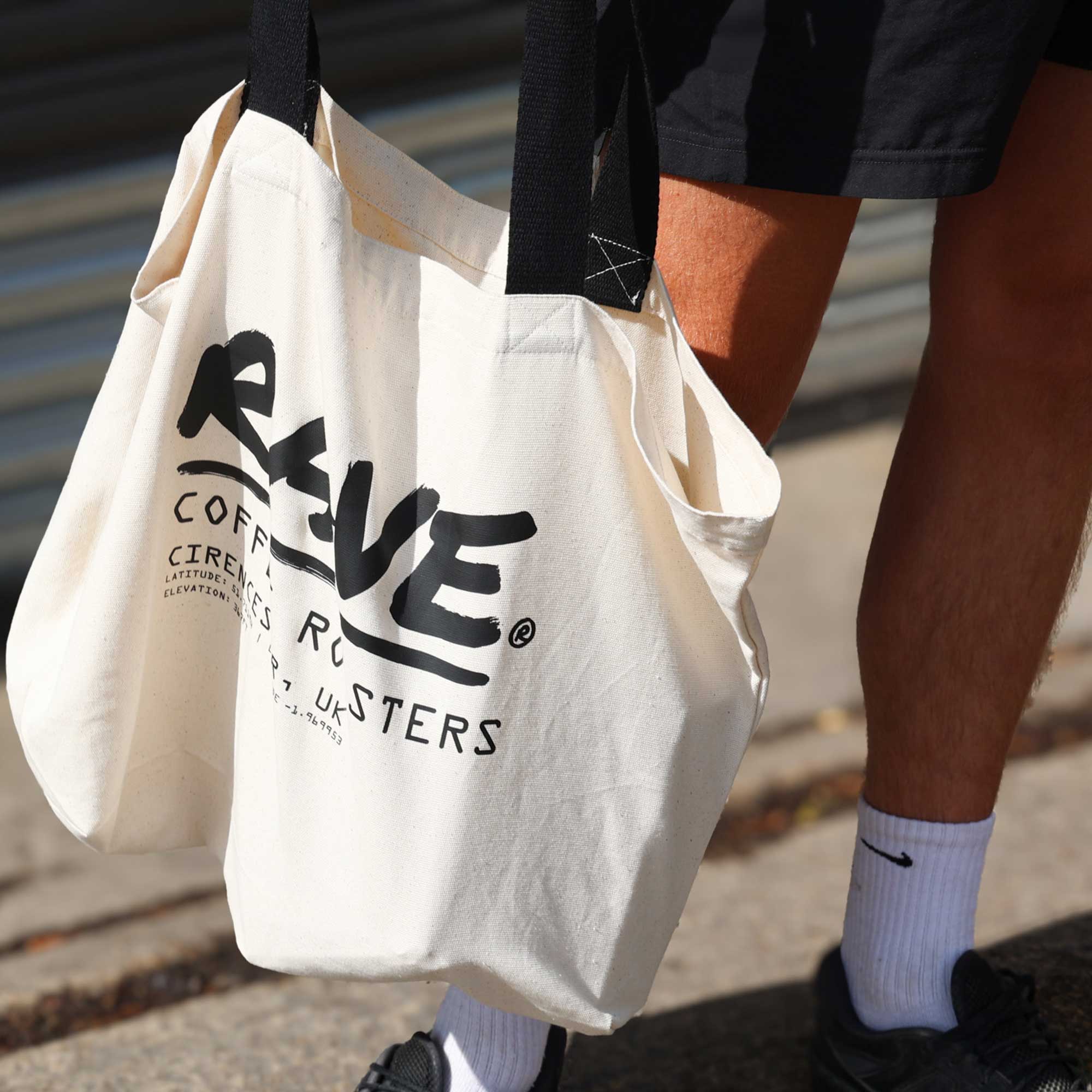 Rave Coffee Co-ordinates tote bag natural canvas reciclat