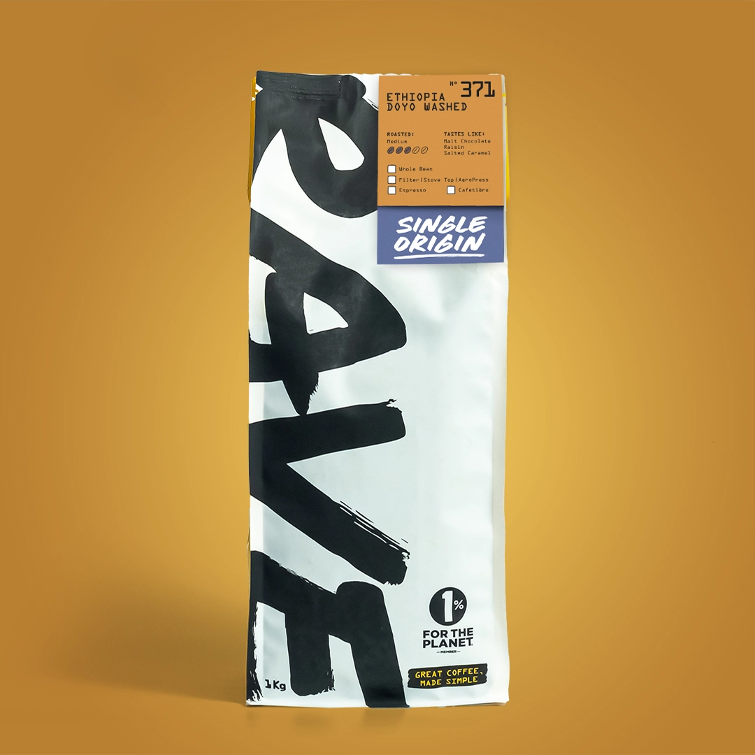 Rave Ethiopia Doyo 371 cafea boabe 250g ciocolata malt