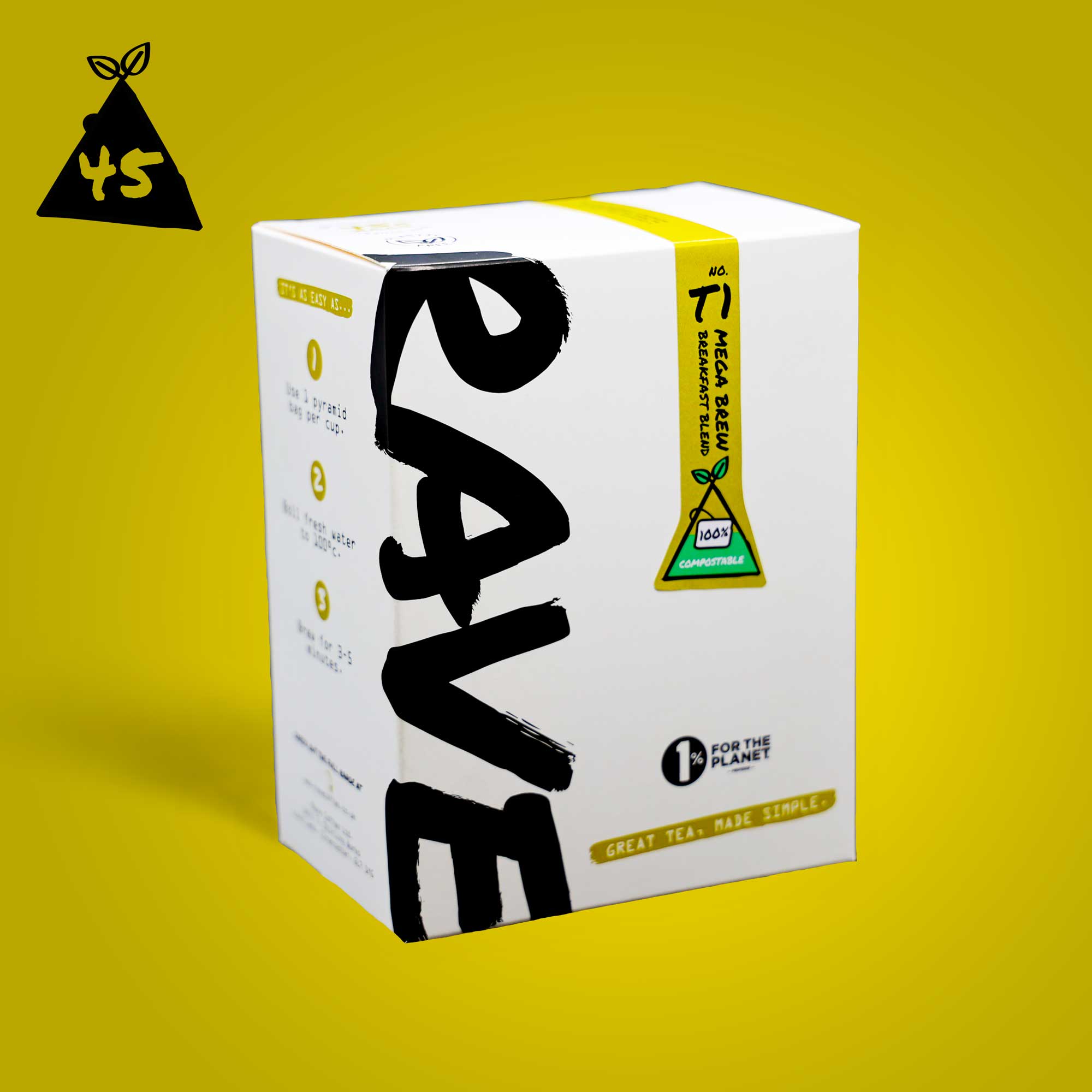 Rave Coffee Mega Brew T1 ceai negru 45 piramide robust