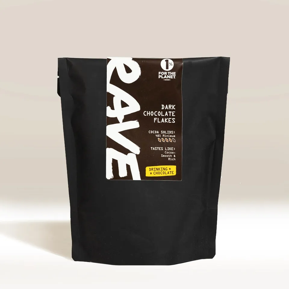 Rave Drinking Chocolate Flakes ciocolata calda dark 250g intensa