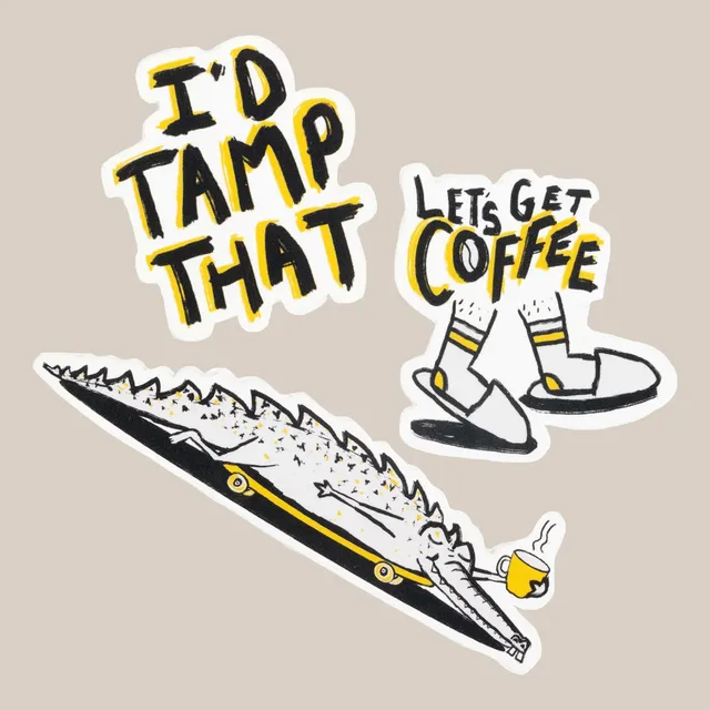 Rave Coffee Abigail Hudspith Sticker Pack stickere 3 modele