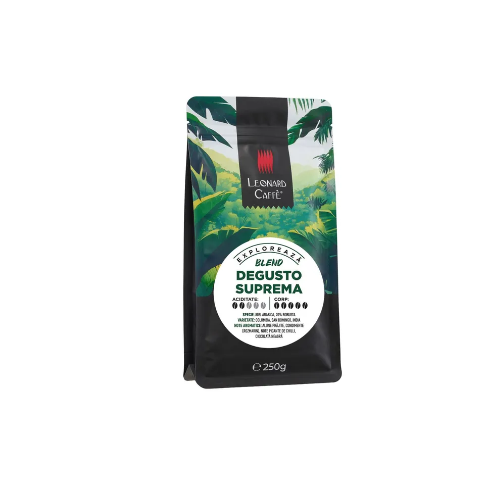 LEONARD Degusto Suprema cafea boabe proaspăt prăjită