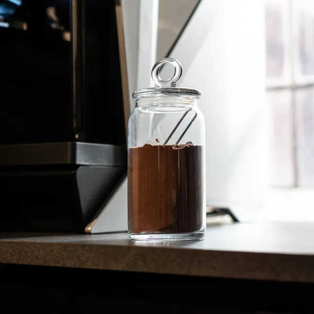 Clever Coffee borcan sticlă cacao cu lingură ermetic