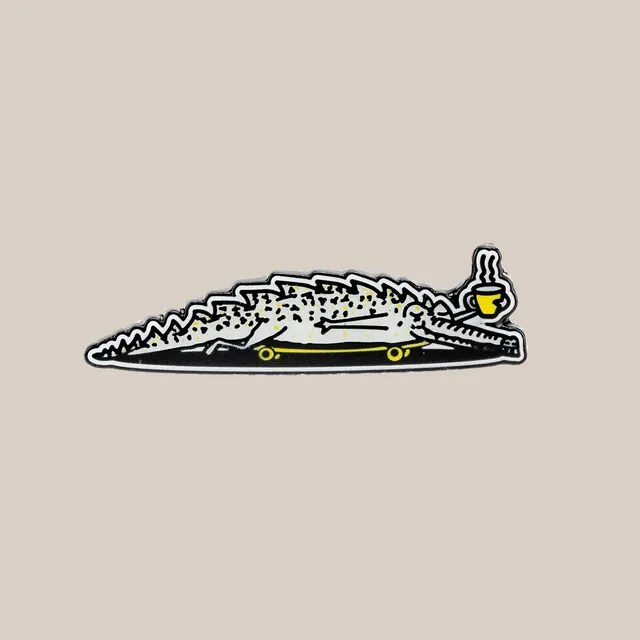 Rave Alligator insigna pin metal 40mm