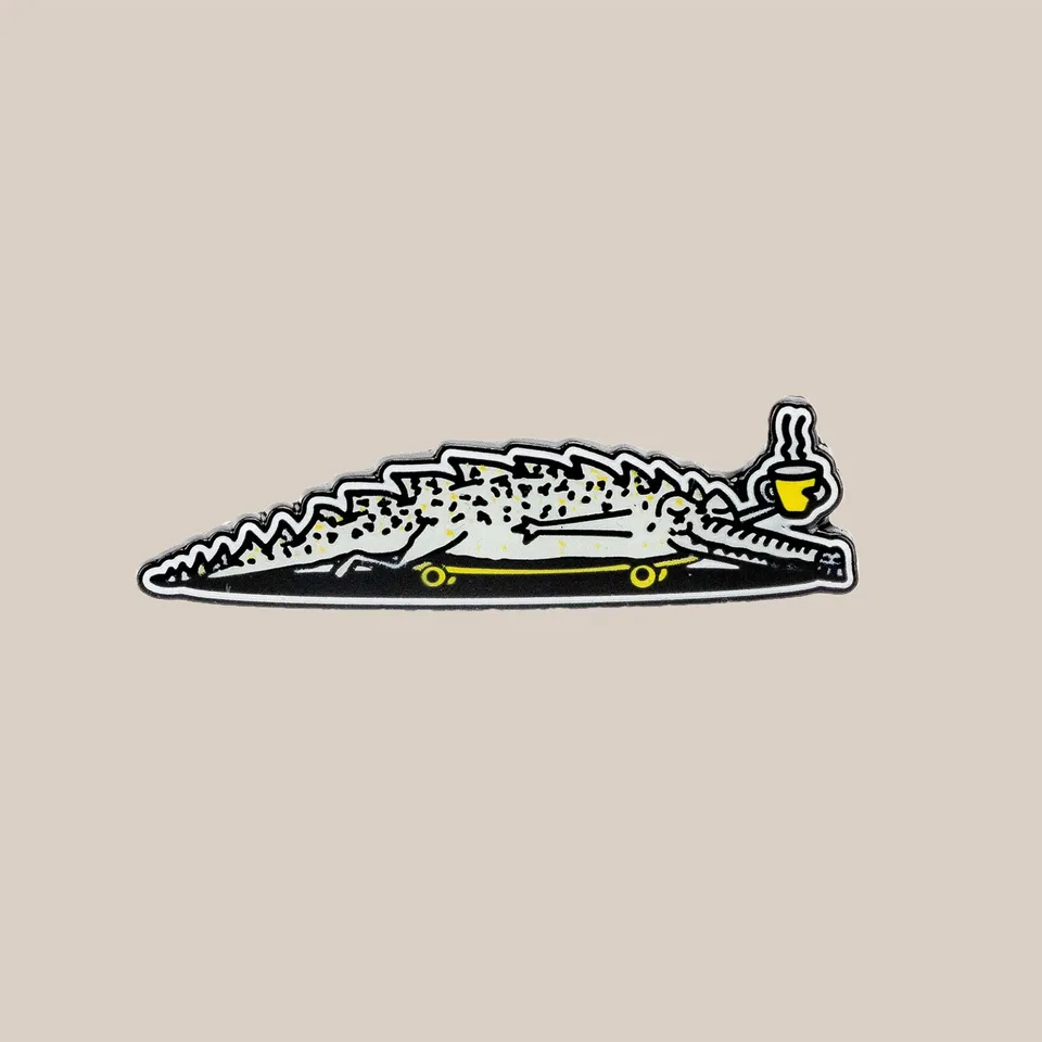 Rave Alligator insigna pin metal 40mm
