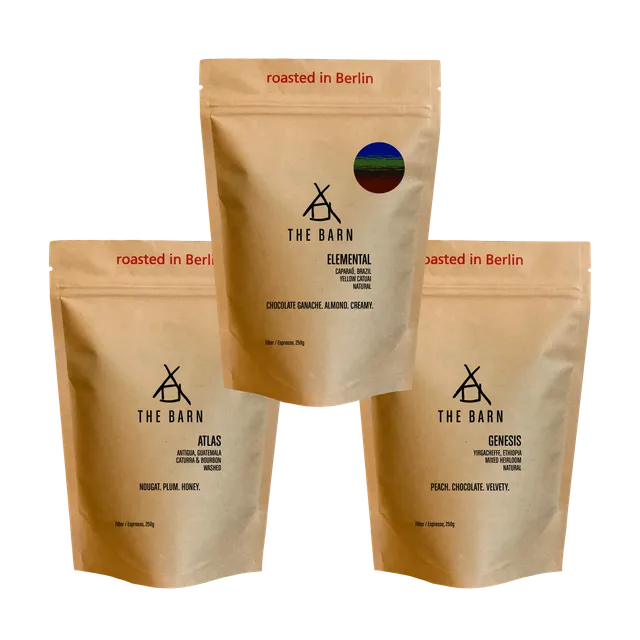 The Barn Core Collection set cafea boabe 3x250g