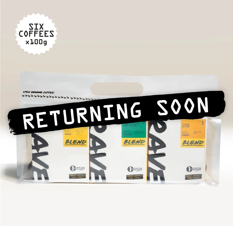 Rave Coffee Best Selling Blends cafea boabe 6x100g ciocolata