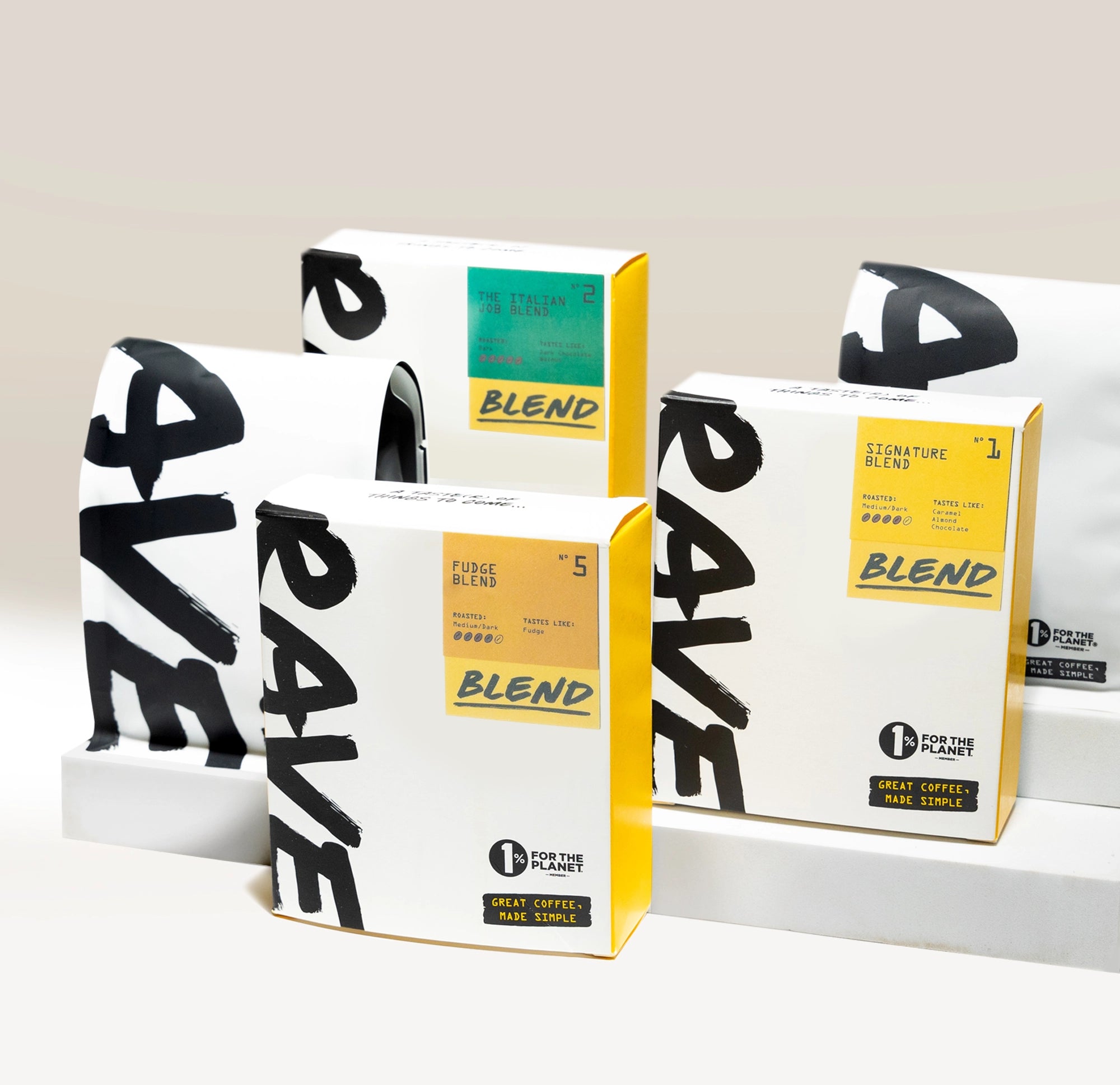 Rave Coffee Best Selling Blends cafea boabe 6x100g ciocolata