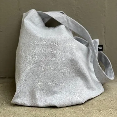 The Barn Love in a Cup sacosa bumbac reciclat gri