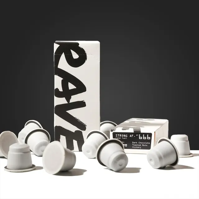 Rave Strong AF Blend capsule cafea 10 buc cu ciocolata neagra