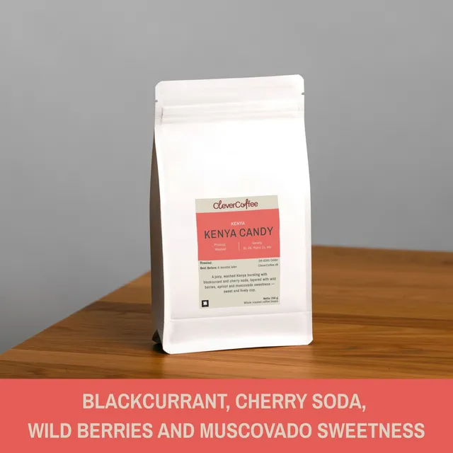 Clever Coffee Kenya Candy cafea boabe 250g note fructate