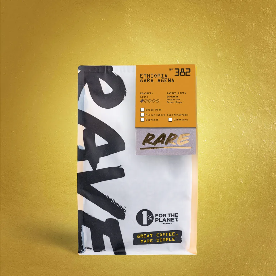 Rave Ethiopia Gara Agena 382 cafea boabe 250g floral fructata