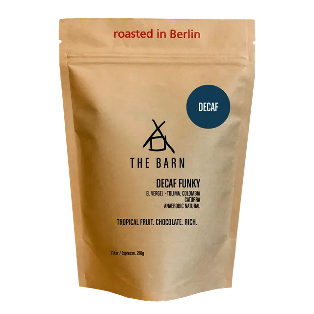 The Barn Decaf Funky cafea boabe 250g fără cofeină
